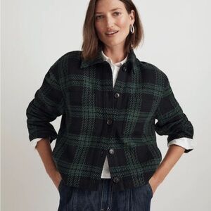 Madewell Plaid Shacket Shirt Jacket flannel boxy